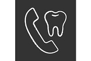 Dentist appointment chalk icon