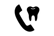 Dentist appointment glyph icon