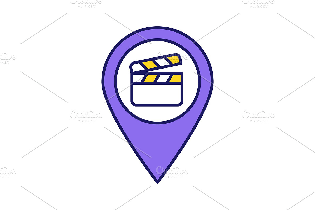 Film locations color icon in Icons - product preview 8