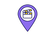 Film locations color icon