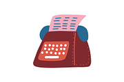 Retro Typewriter and Pink Blank