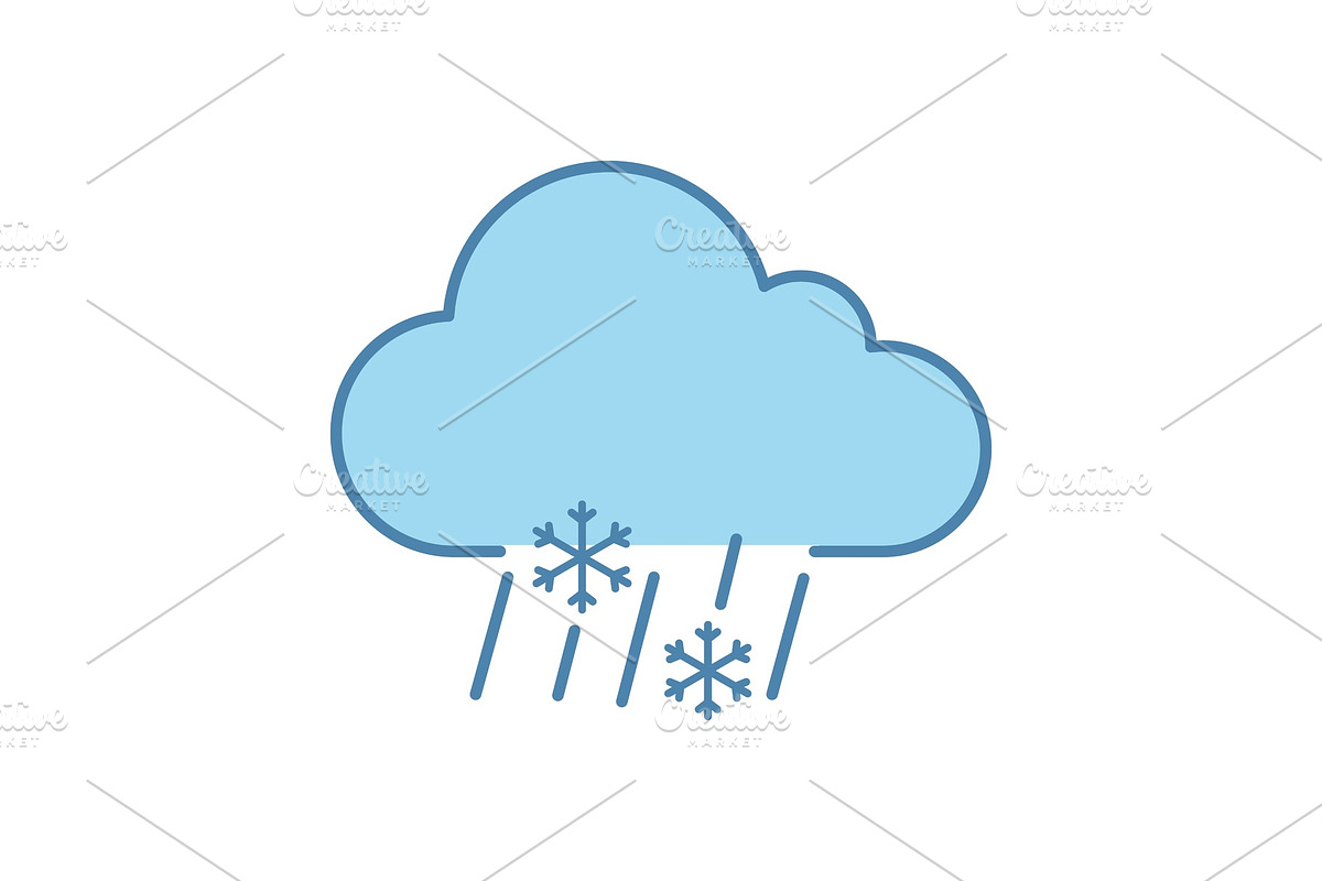 Sleet weather color icon in Icons - product preview 8