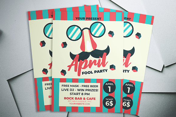 April Fool Party Flyer in Flyer Templates - product preview 1