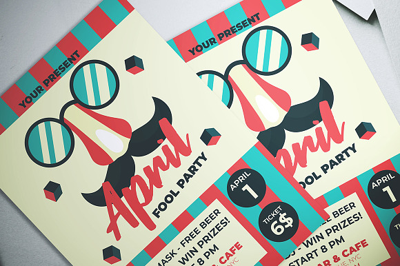 April Fool Party Flyer in Flyer Templates - product preview 2