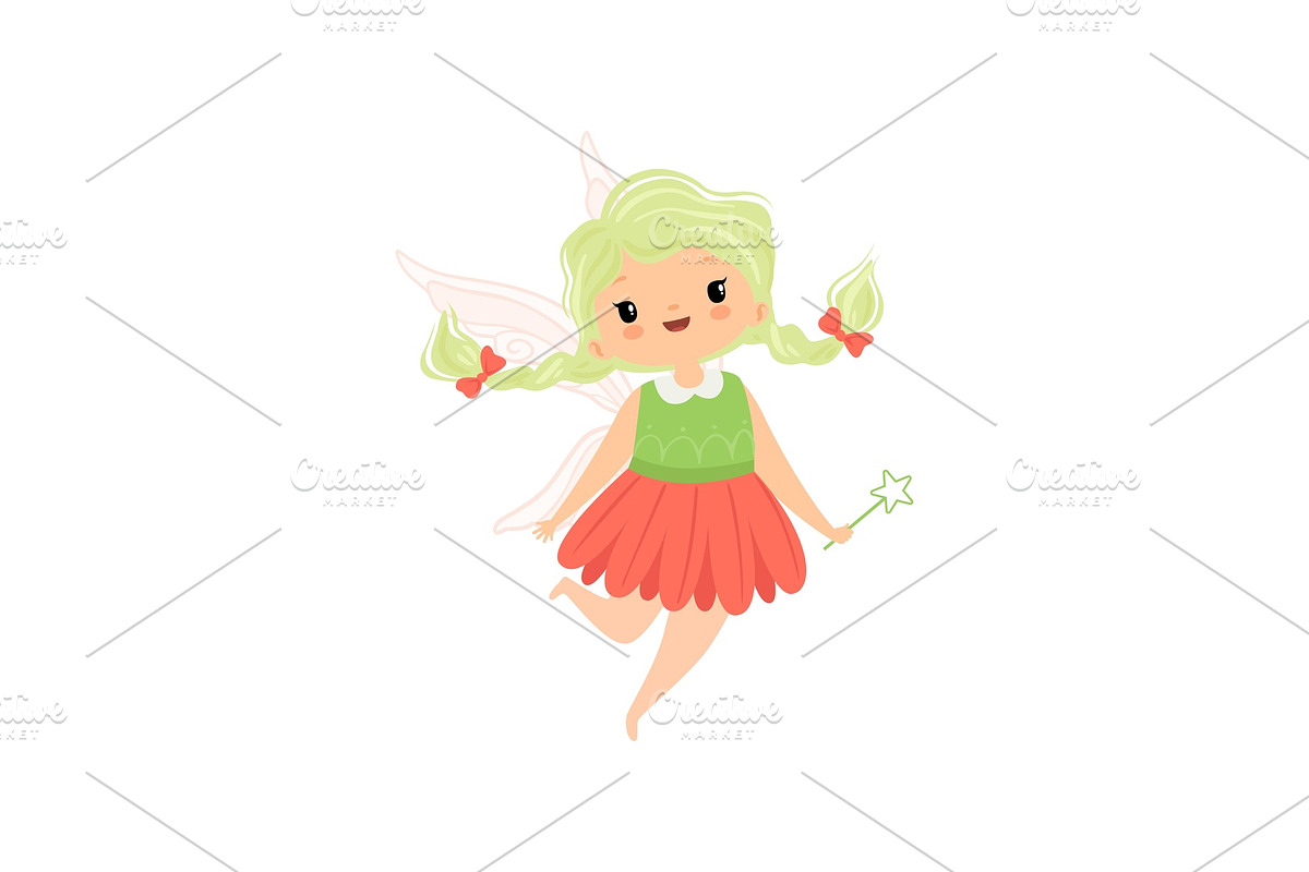 Cute Little Winged Fairy with in Illustrations - product preview 8