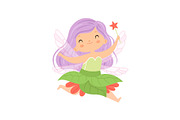 Sweet Little Winged Fairy Flying