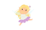 Cute Blonde Little Winged Fairy