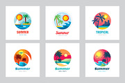 Summer Travel Vacation - Logo Set