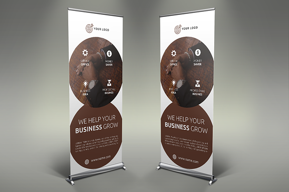 Business Roll Up Banners in Presentation Templates - product preview 2