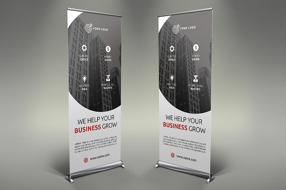 Business Roll Up Banners in Presentation Templates - product preview 6