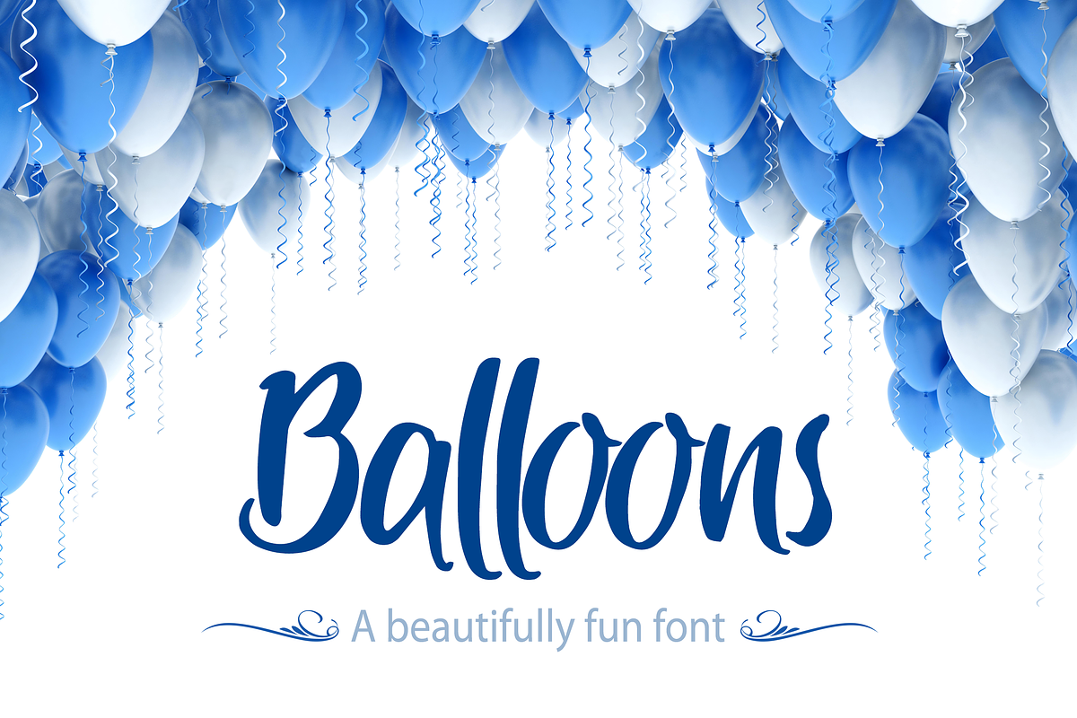 Balloons - A Beautifully Fun Font in Fun Fonts - product preview 8