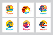 Tropical Summer Holiday - Logo Set