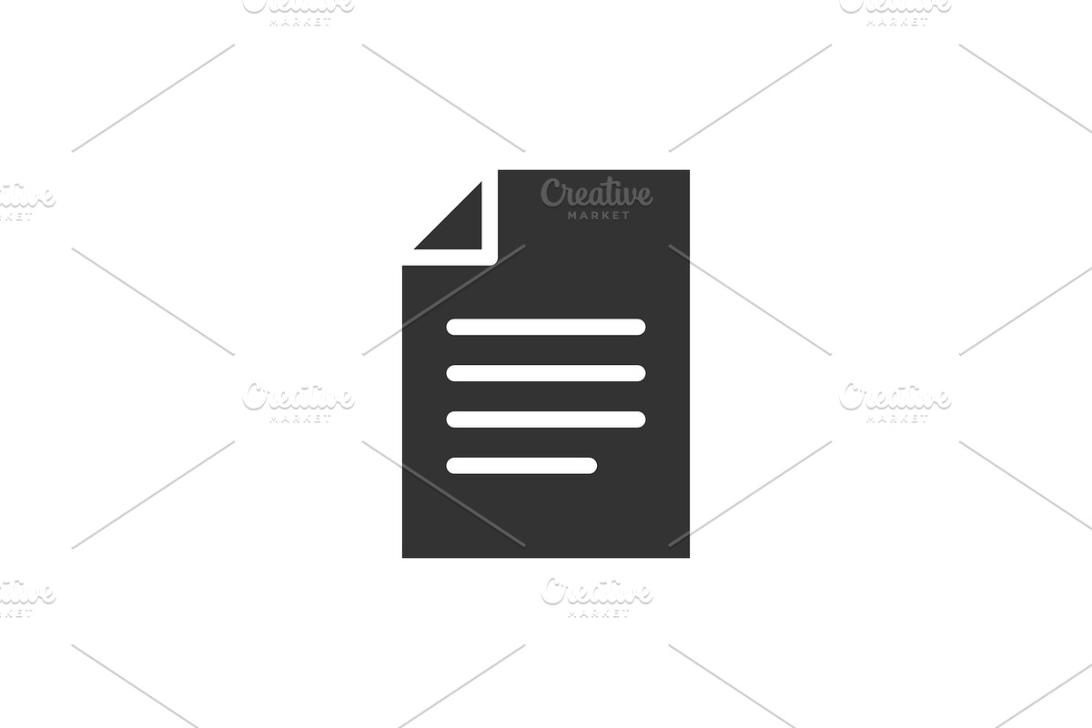 Document black icon in Icons - product preview 8