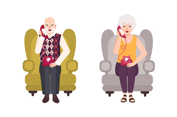 Senior people set in Illustrations - product preview 2