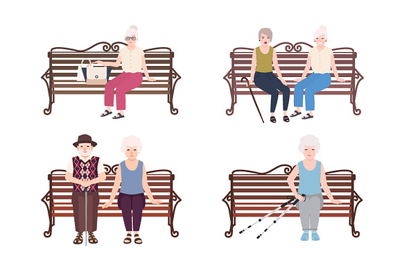 Senior people set in Illustrations - product preview 4