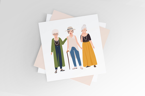 Senior people set in Illustrations - product preview 5