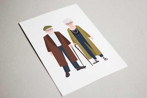 Senior people set in Illustrations - product preview 6