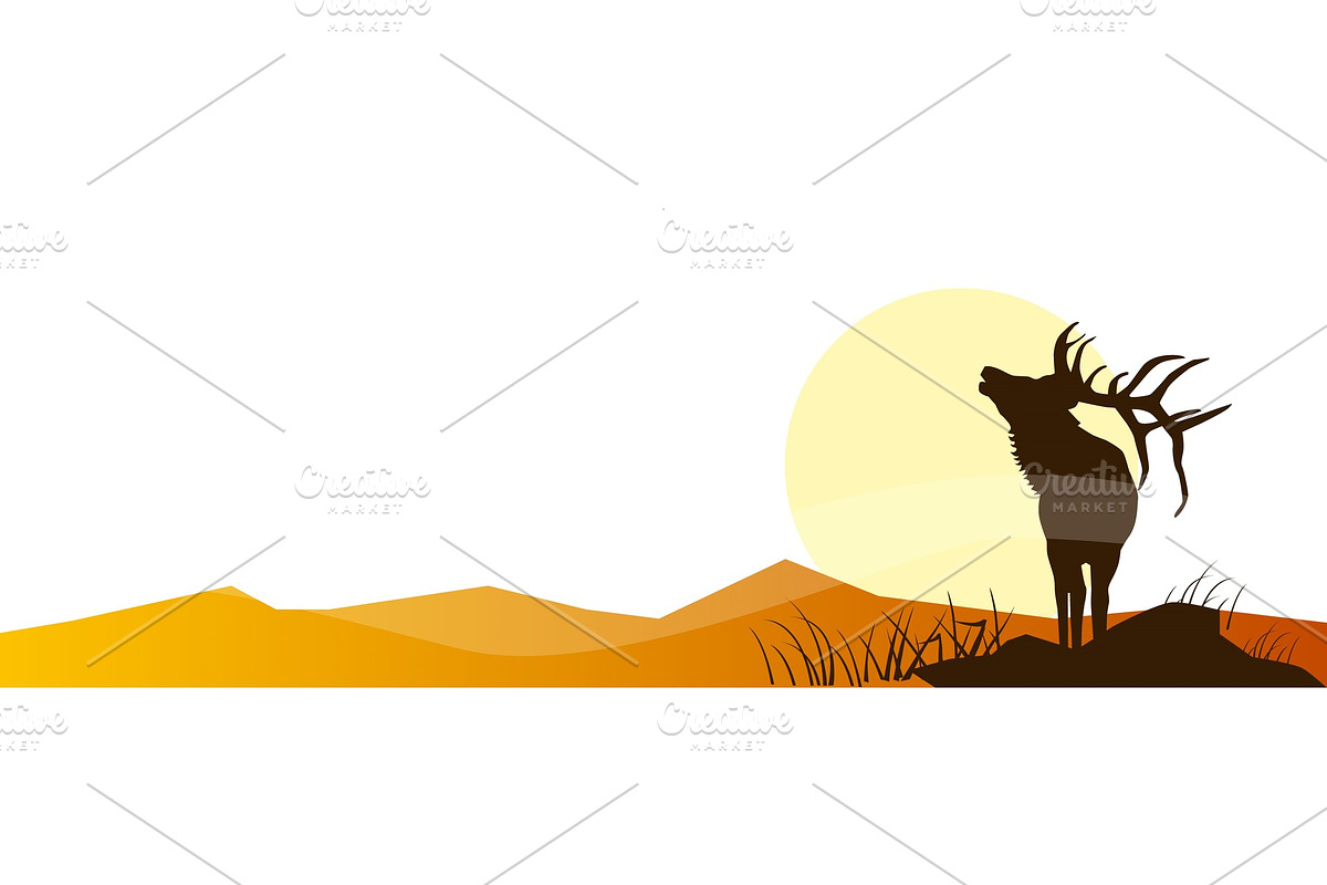 Hunting. Vector Poster in Illustrations - product preview 8