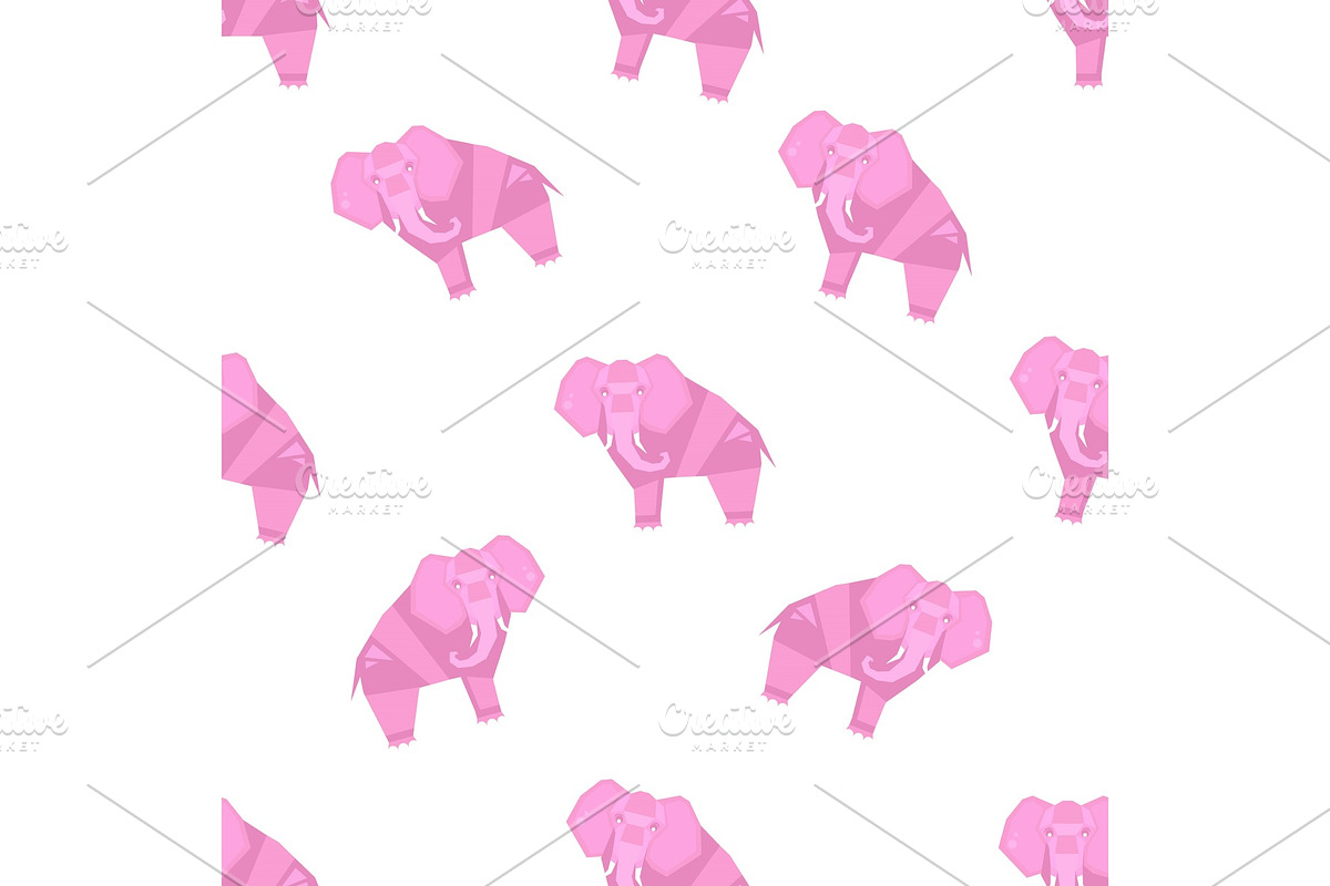 Elephant Pattern. Stylized Vector in Illustrations - product preview 8