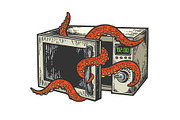 Octopus microwave oven color sketch