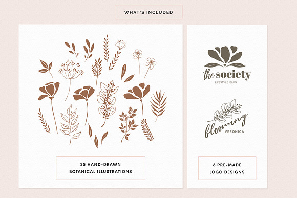Organic Botanicals & Logo Designs in Illustrations - product preview 1