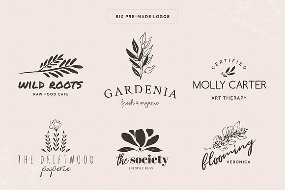 Organic Botanicals & Logo Designs in Illustrations - product preview 9