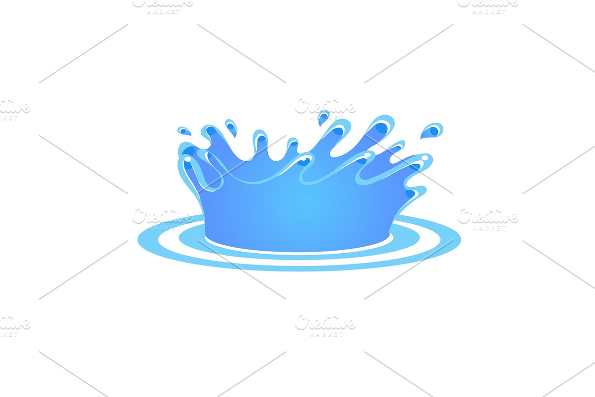 Fresh Water Splash. Vector in Illustrations - product preview 8
