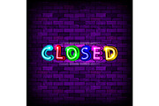 CLOSED -Realistic Neon Sign