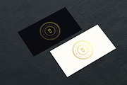 Gold Foil Business Card Mockup