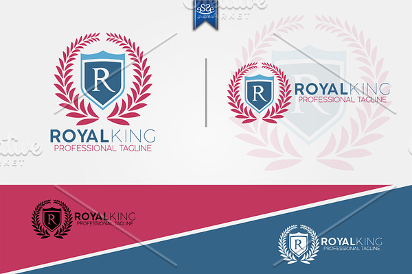 Royal King Vintage Letter R Logo