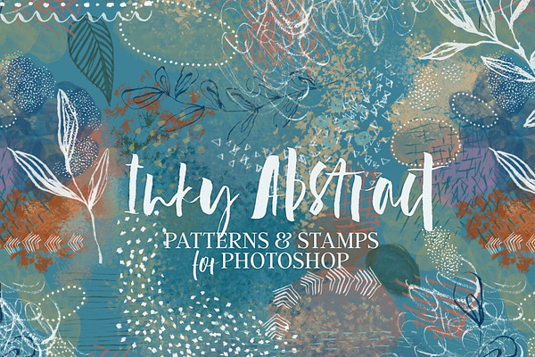 Inky Abstract Patterns & PS Stamps