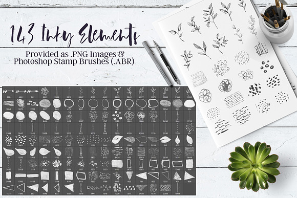 Inky Abstract Patterns & PS Stamps in Add-Ons - product preview 3