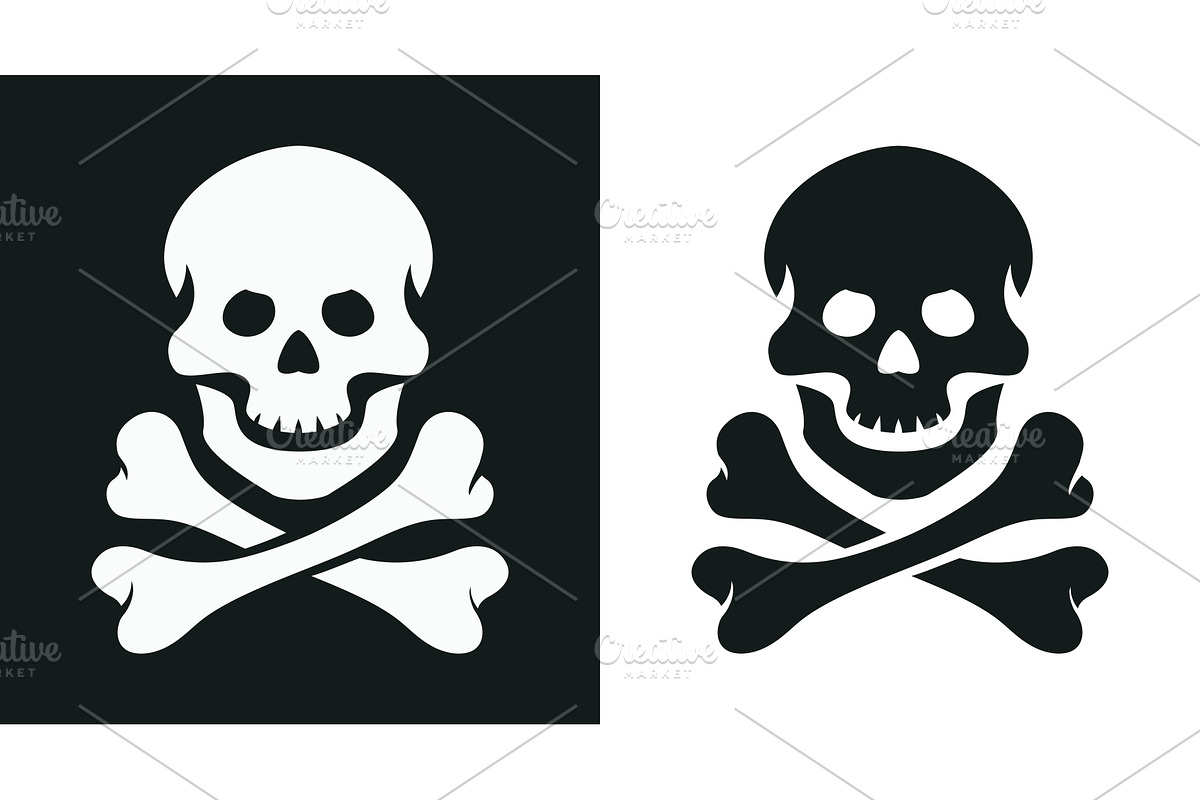 Skull and bone. Jolly Roger. Pirate. in Illustrations - product preview 8