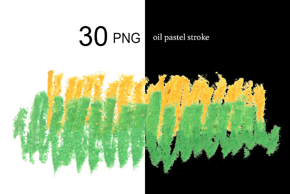 30 PNG oil pastel stroke. in Textures - product preview 3