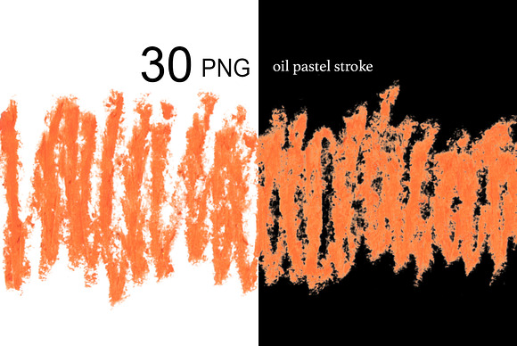 30 PNG oil pastel stroke. in Textures - product preview 4