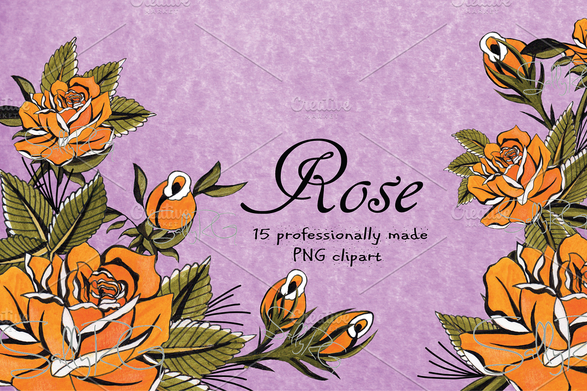 Yellow Watercolor Rose in Illustrations - product preview 8