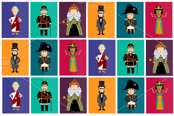 Vector pack of historical characters