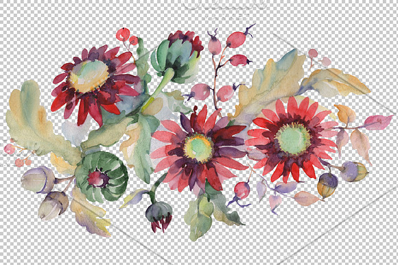 Autumn Bouquet with sunflowers in Illustrations - product preview 1