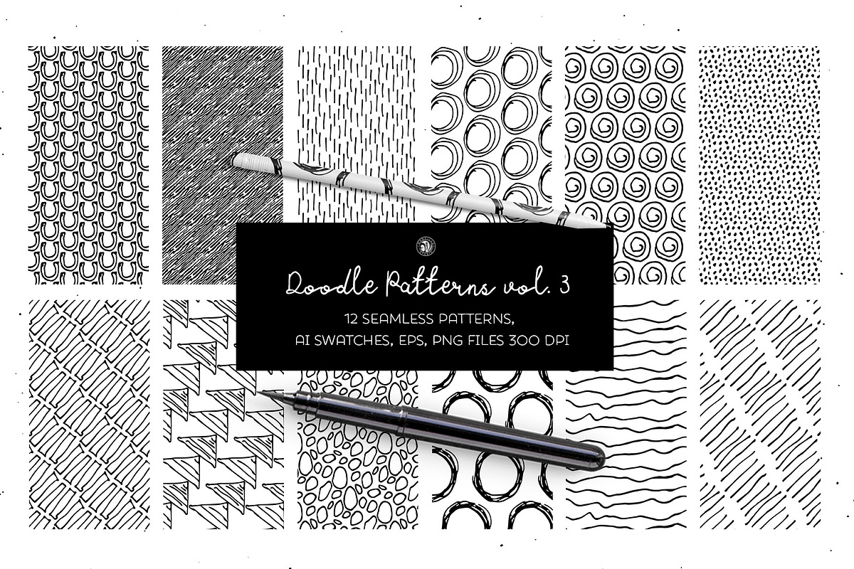 Doodle Patterns vol. 3 in Patterns - product preview 8