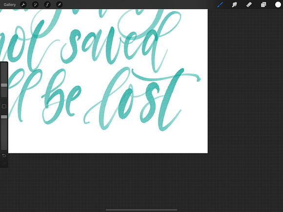 Watercolor Procreate Lettering Brush in Add-Ons - product preview 2
