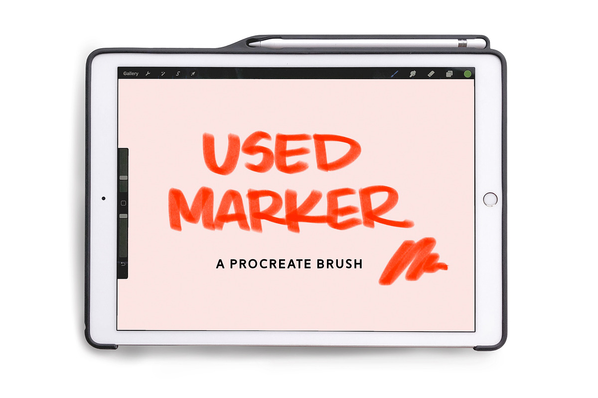 Textured Procreate Brush Used Marker in Add-Ons - product preview 8