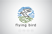 Rounded Bird Logo Template