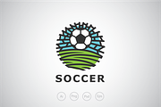 Rounded Soccer Field Logo Template