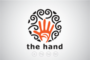 Rounded Hand Emblem Logo Template