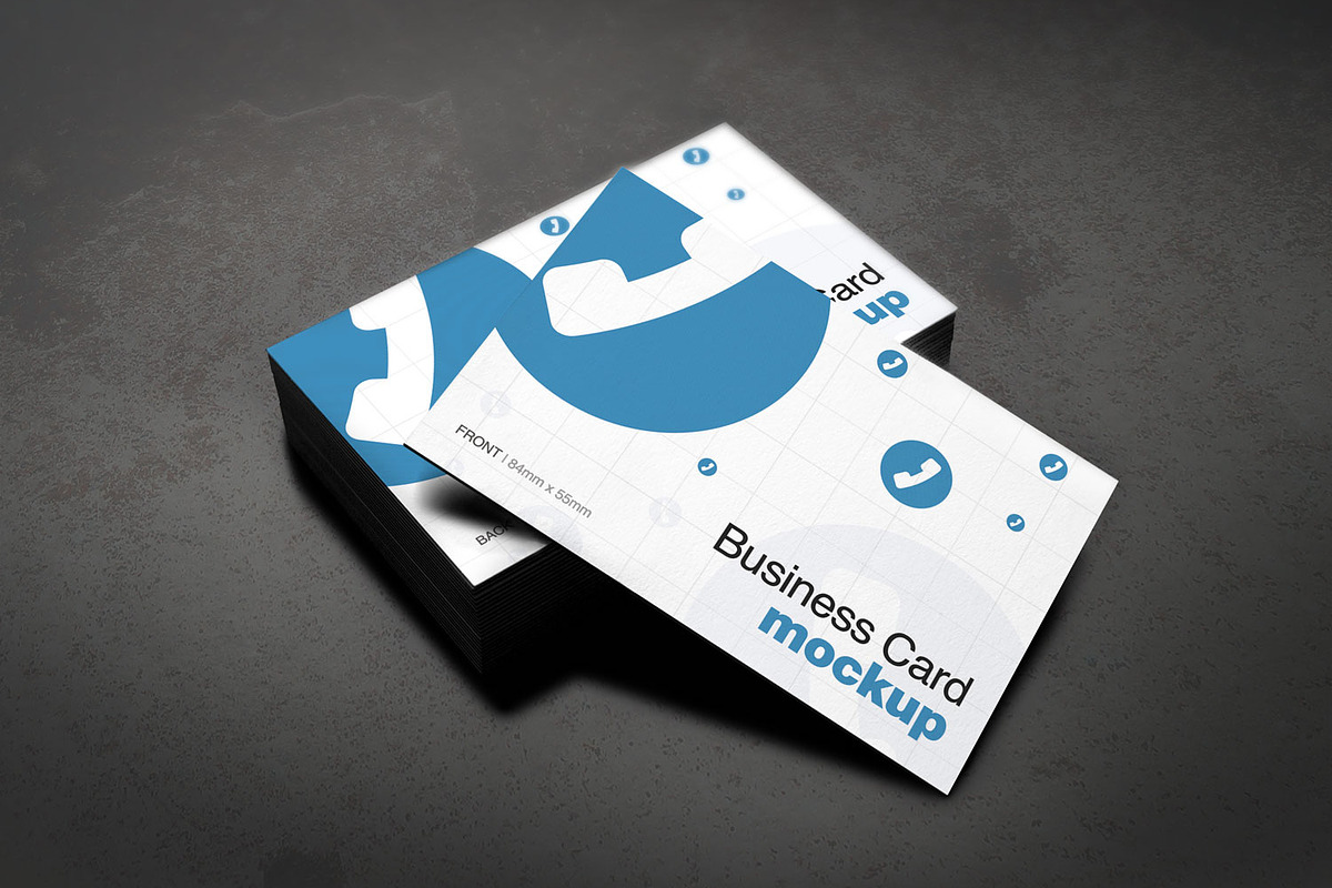 European Size Business Card Mockup in Print Mockups - product preview 8