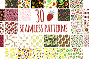 30 food seamless patterns