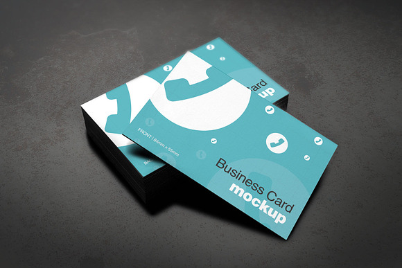 European Size Business Card Mockup in Print Mockups - product preview 1