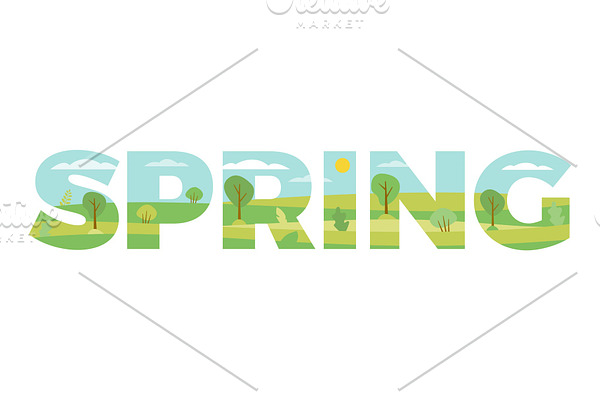 Spring Illustration in the double