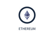 Ethereum Cryptocurrency Icon Vector