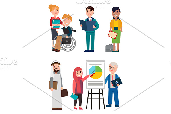 People and Business Work, Vector